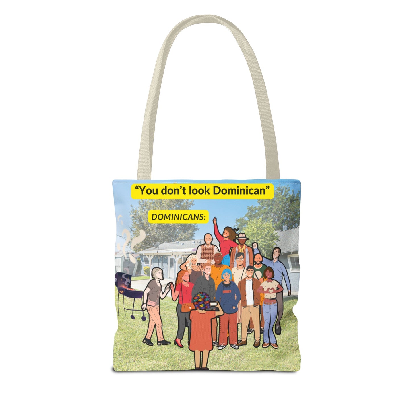 "You Don’t Look Dominican" – Tote Bag Celebrating Dominican Diversity