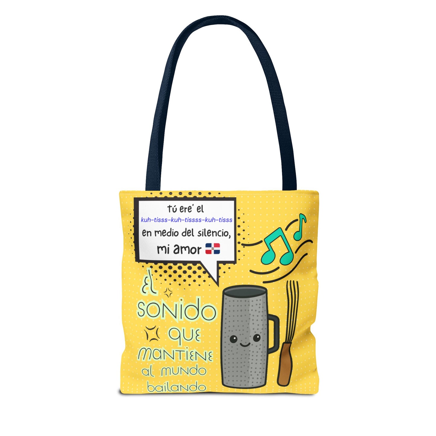 "The Sound That Makes the World Move / El Sonido Que Mueve el Mundo" – Güira Tote Bag