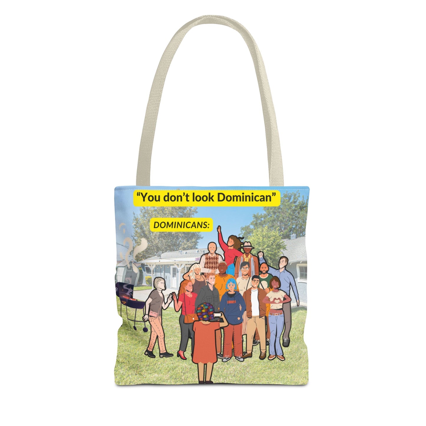 "You Don’t Look Dominican" – Tote Bag Celebrating Dominican Diversity
