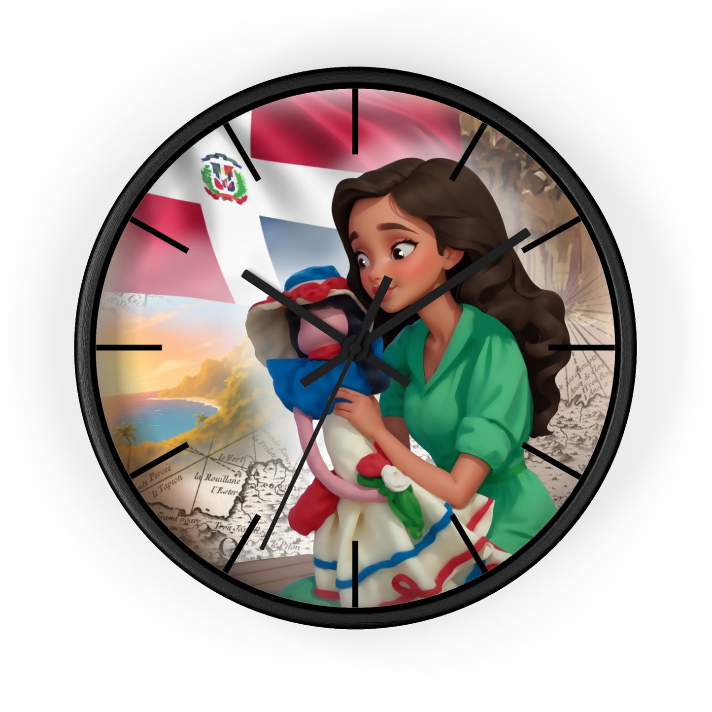 Cultural Elegance Wall Clock – Bella and the Faceless Doll
