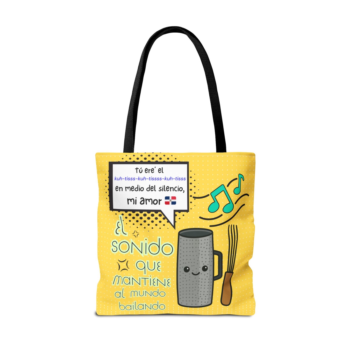 "The Sound That Makes the World Move / El Sonido Que Mueve el Mundo" – Güira Tote Bag