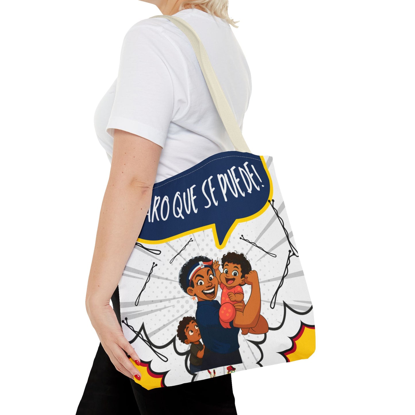 "We Can Do Anything / ¡Claro que se puede!" – Dominican Mom Power Tote Bag