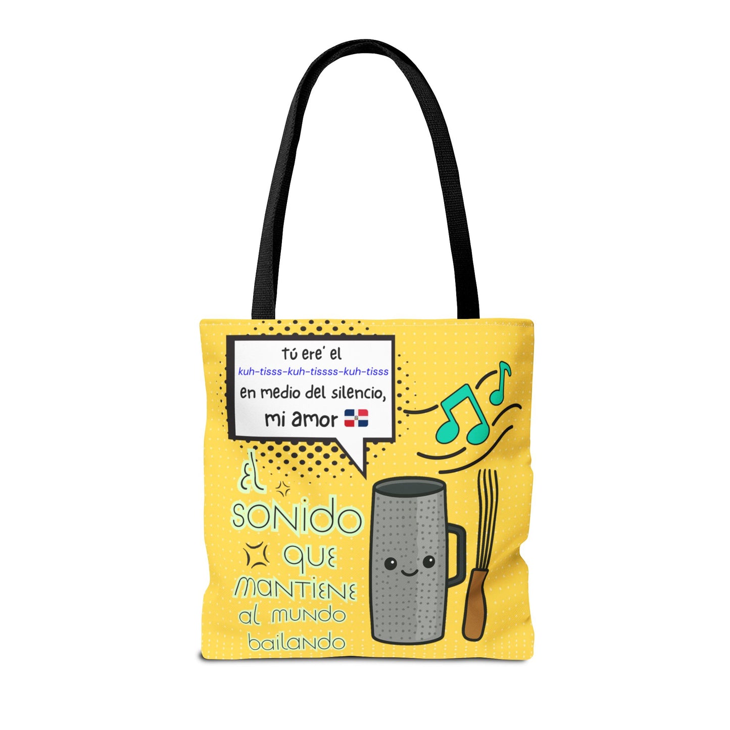 "The Sound That Makes the World Move / El Sonido Que Mueve el Mundo" – Güira Tote Bag