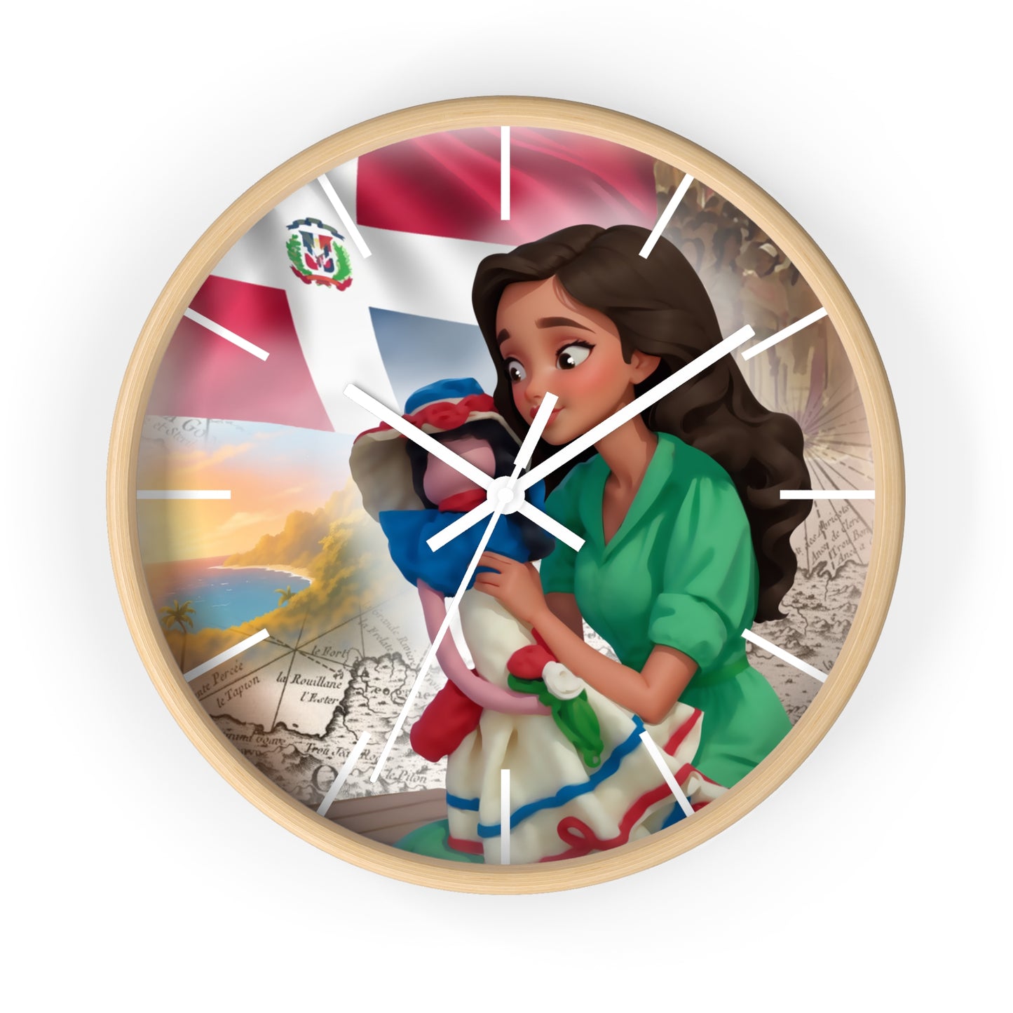 Cultural Elegance Wall Clock – Bella and the Faceless Doll