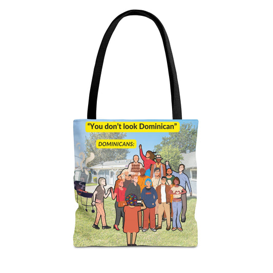 "You Don’t Look Dominican" – Tote Bag Celebrating Dominican Diversity