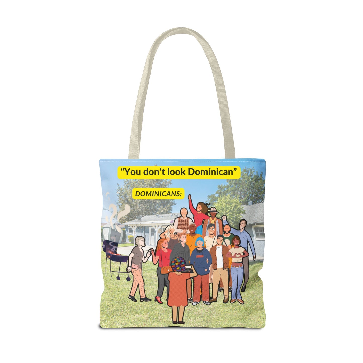 "You Don’t Look Dominican" – Tote Bag Celebrating Dominican Diversity