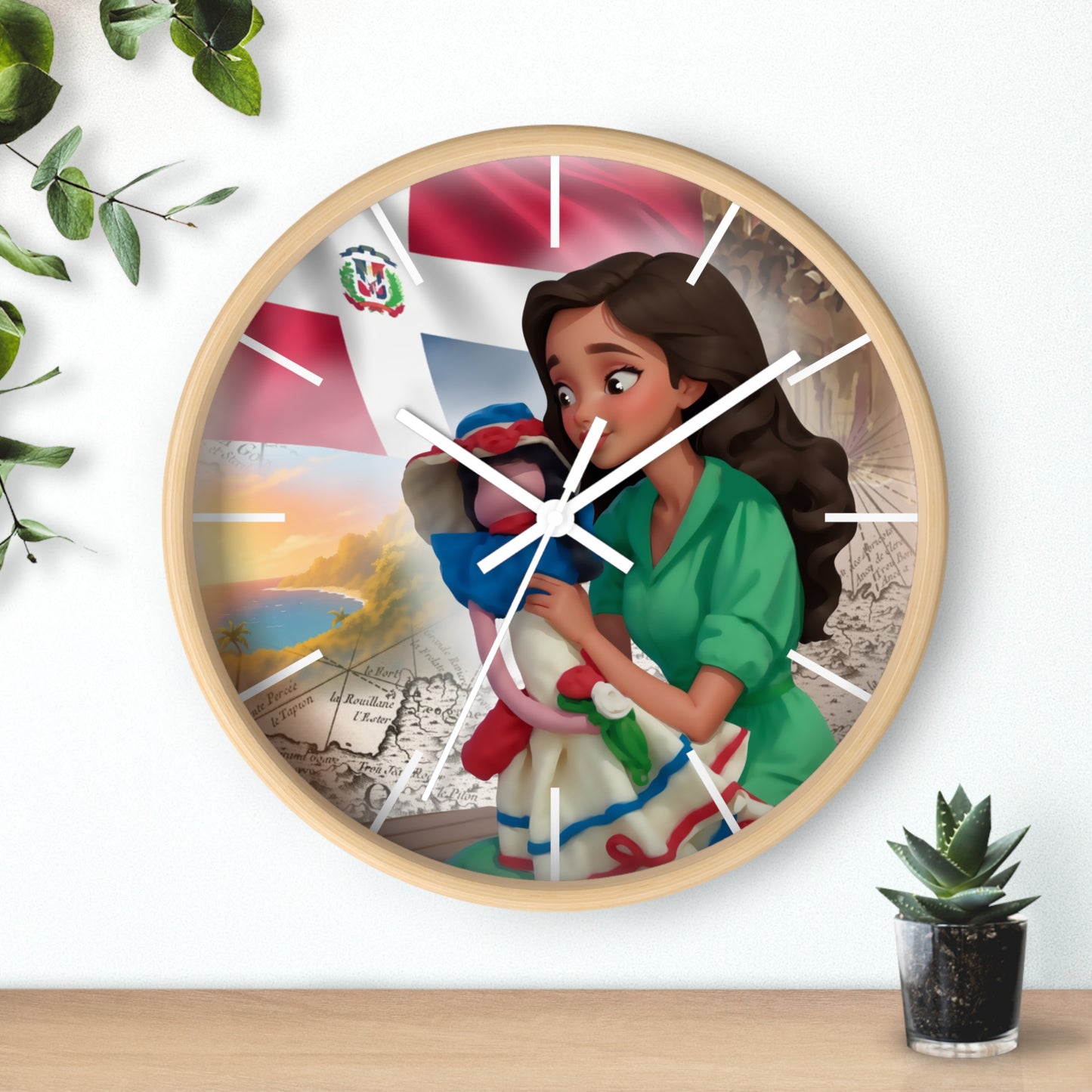 Cultural Elegance Wall Clock – Bella and the Faceless Doll