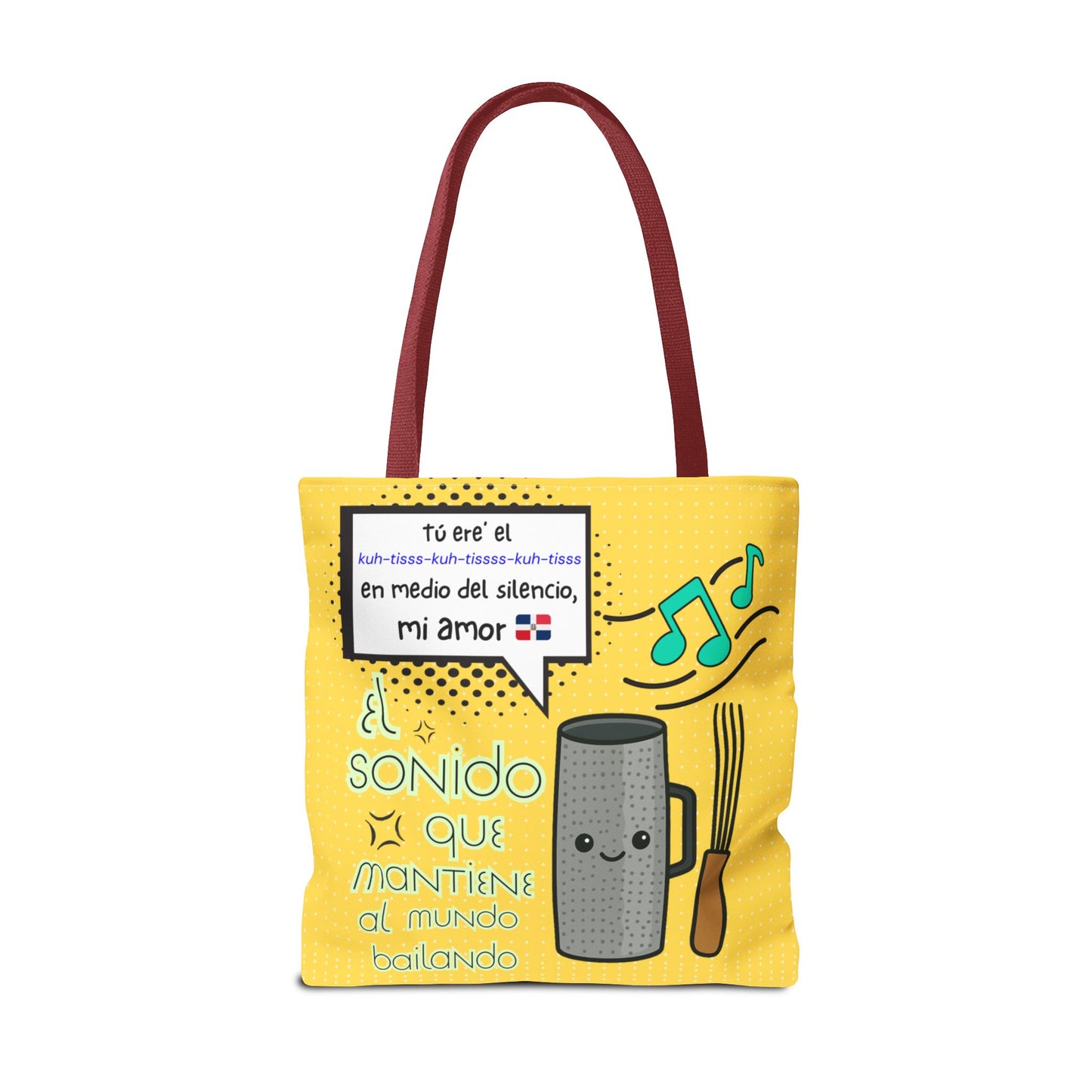 "The Sound That Makes the World Move / El Sonido Que Mueve el Mundo" – Güira Tote Bag