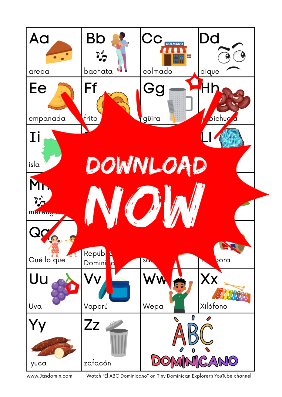 Digital Download - El ABC Dominicano - Alphabet Poster