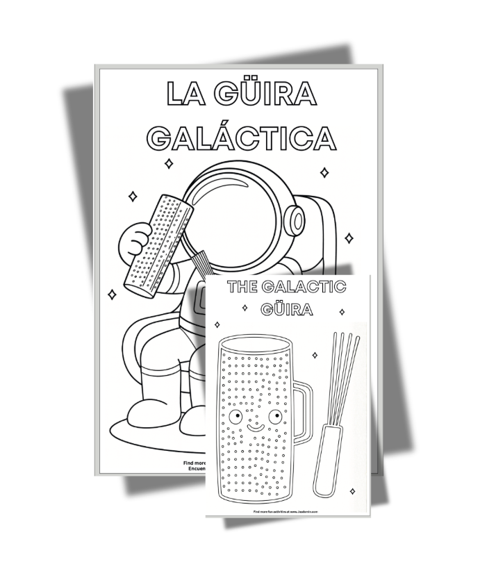 Digital Download - Dominican Güira Coloring Page