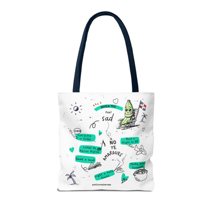 "When You Feel Sad, No Te Amargues" – Dominican Mood-Lifter Tote Bag