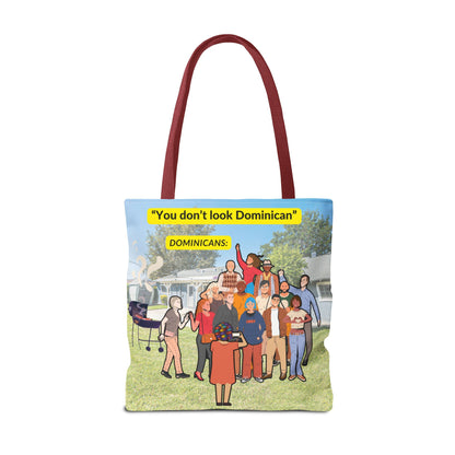 "You Don’t Look Dominican" – Tote Bag Celebrating Dominican Diversity