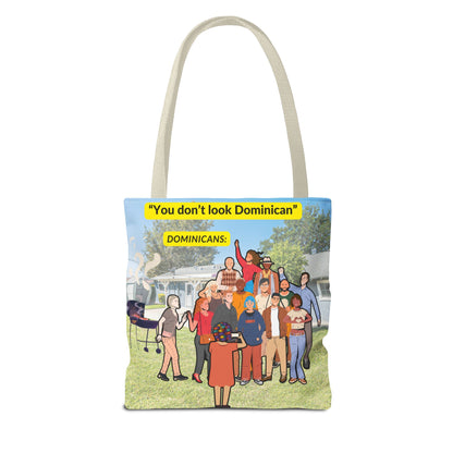 "You Don’t Look Dominican" – Tote Bag Celebrating Dominican Diversity