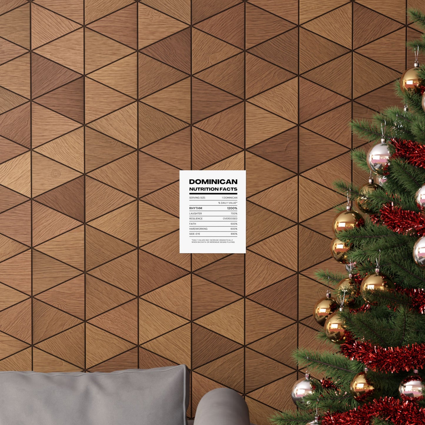 Dominican Nutrition Facts Matte Poster — Print Celebrating Culture & Pride