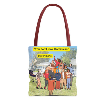 "You Don’t Look Dominican" – Tote Bag Celebrating Dominican Diversity