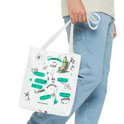 "When You Feel Sad, No Te Amargues" – Dominican Mood-Lifter Tote Bag