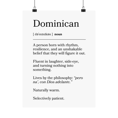 Dominican Definition Matte Poster — Print Celebrating Culture & Pride