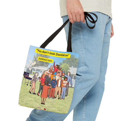 "You Don’t Look Dominican" – Tote Bag Celebrating Dominican Diversity