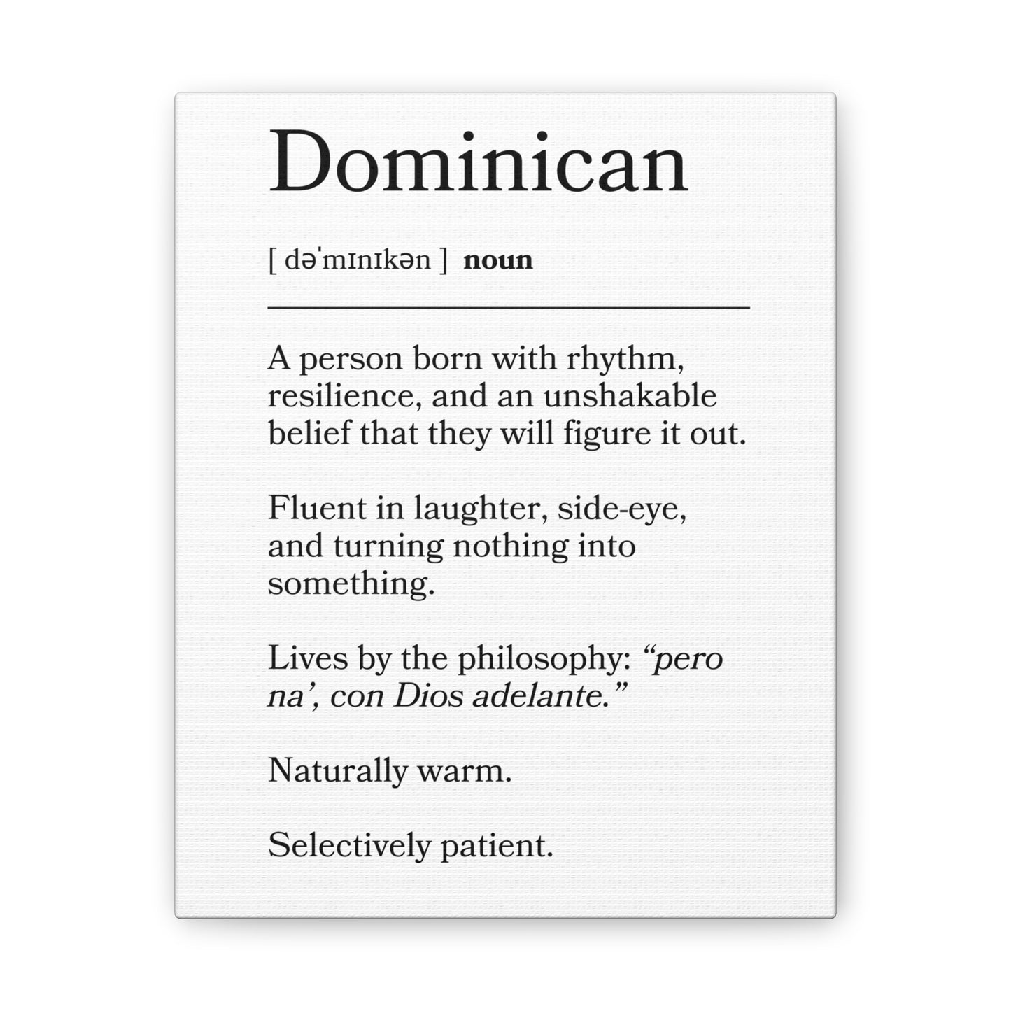 Dominican Definition Canvas