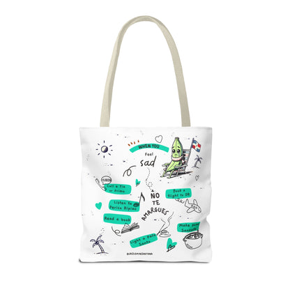 "When You Feel Sad, No Te Amargues" – Dominican Mood-Lifter Tote Bag