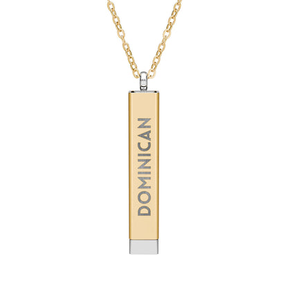 Dominican Hidden Message Sliding Bar Necklace — De aquí y de allá