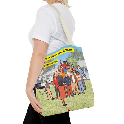 "You Don’t Look Dominican" – Tote Bag Celebrating Dominican Diversity