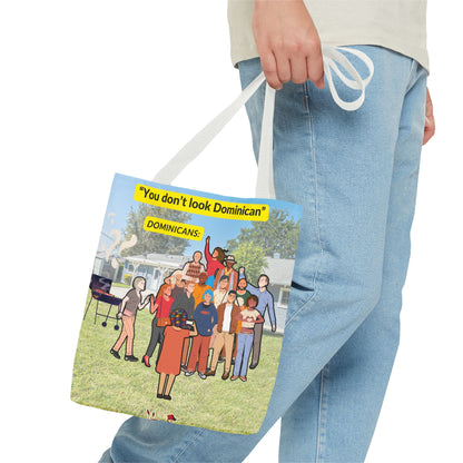 "You Don’t Look Dominican" – Tote Bag Celebrating Dominican Diversity