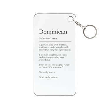 Dominican Definition Keychain Charm — Inspirational Heritage Gift