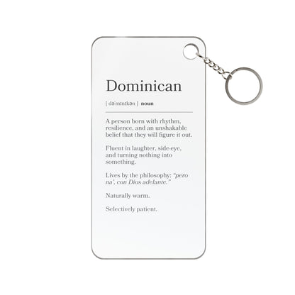 Dominican Definition Keychain Charm — Inspirational Heritage Gift