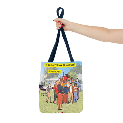 "You Don’t Look Dominican" – Tote Bag Celebrating Dominican Diversity