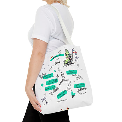 "When You Feel Sad, No Te Amargues" – Dominican Mood-Lifter Tote Bag