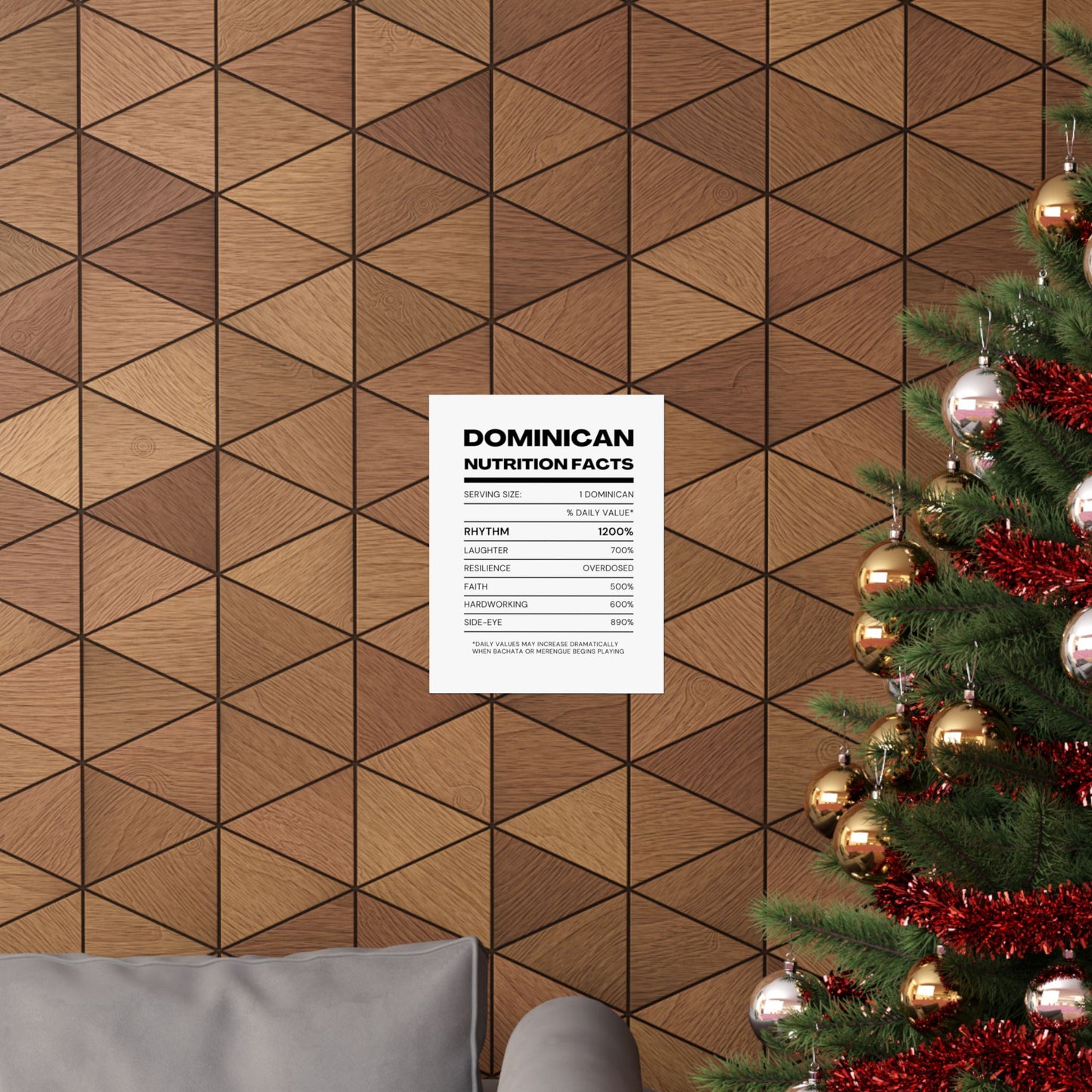 Dominican Nutrition Facts Matte Poster — Print Celebrating Culture & Pride