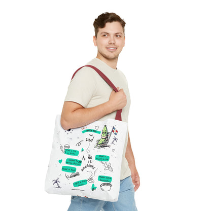 "When You Feel Sad, No Te Amargues" – Dominican Mood-Lifter Tote Bag
