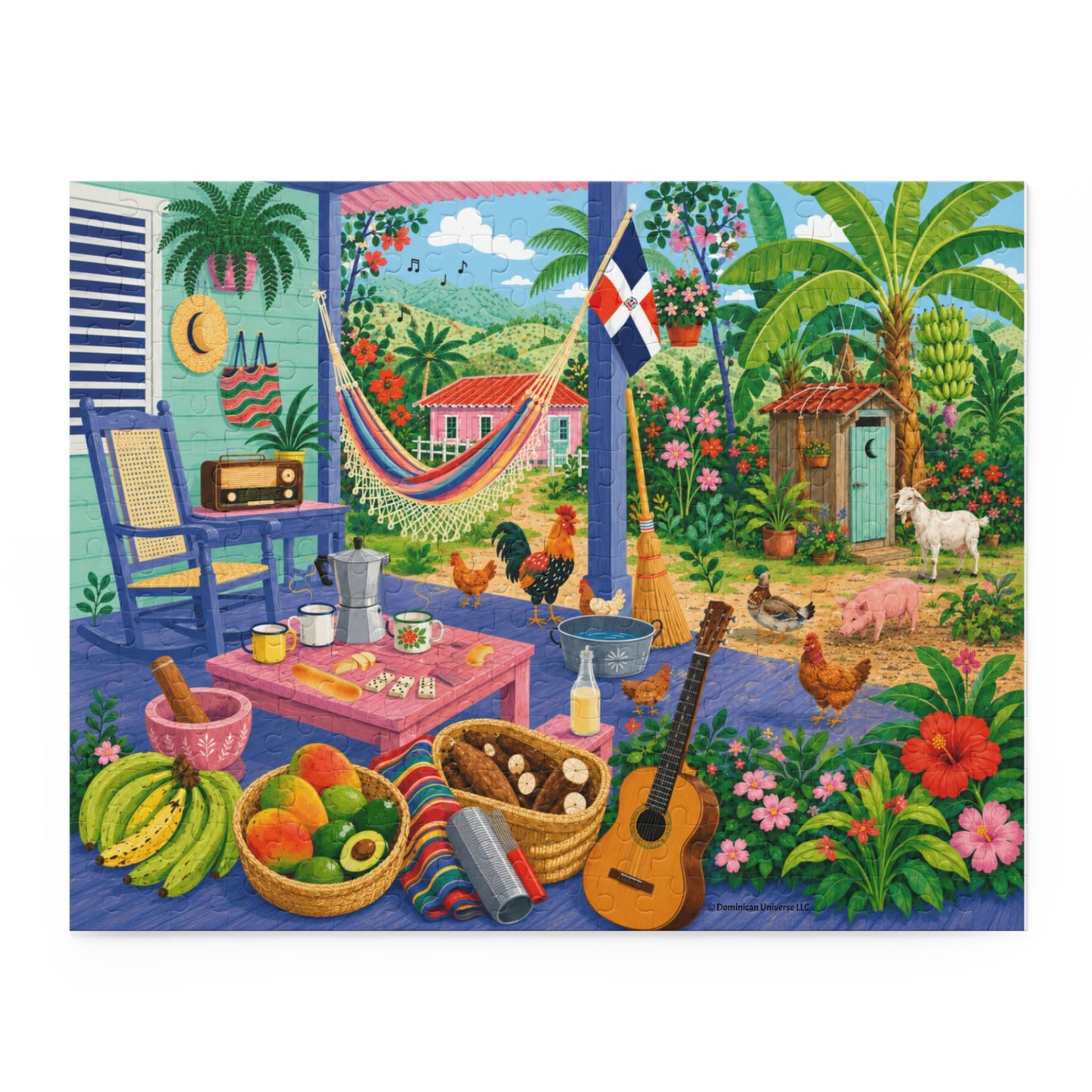 Cozy Dominican Campo Afternoon Puzzle (120 to 500 pcs)