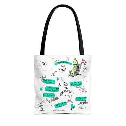 "When You Feel Sad, No Te Amargues" – Dominican Mood-Lifter Tote Bag