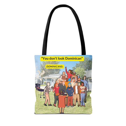 "You Don’t Look Dominican" – Tote Bag Celebrating Dominican Diversity