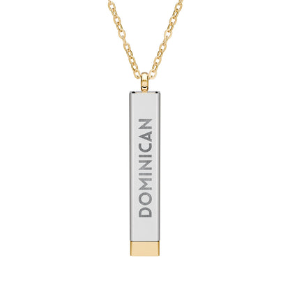 Dominican Hidden Message Sliding Bar Necklace — Built Diferente