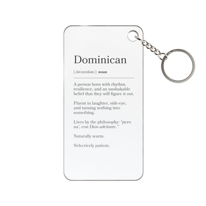 Dominican Definition Keychain Charm — Inspirational Heritage Gift