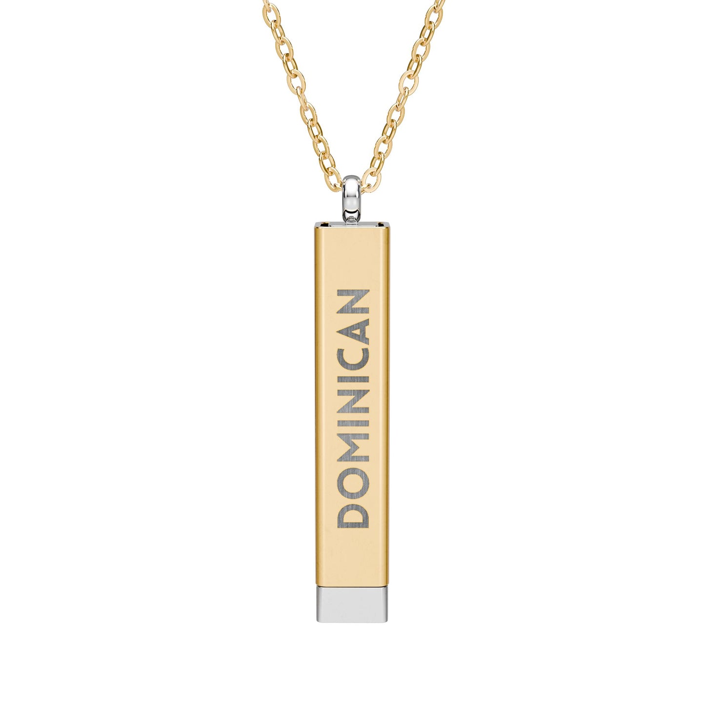Dominican Hidden Message Sliding Bar Necklace — Bueno