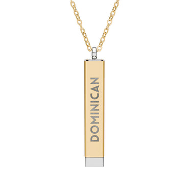 Dominican Hidden Message Sliding Bar Necklace — Bueno