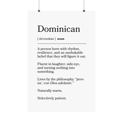Dominican Definition Matte Poster — Print Celebrating Culture & Pride