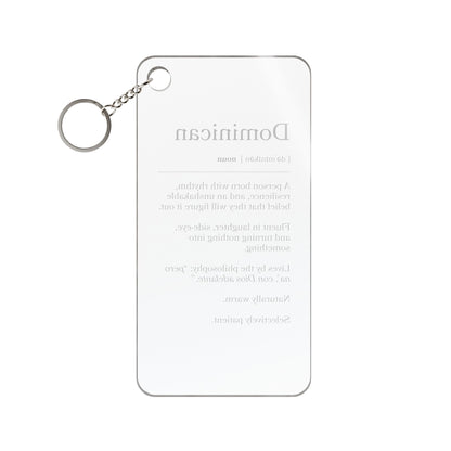 Dominican Definition Keychain Charm — Inspirational Heritage Gift