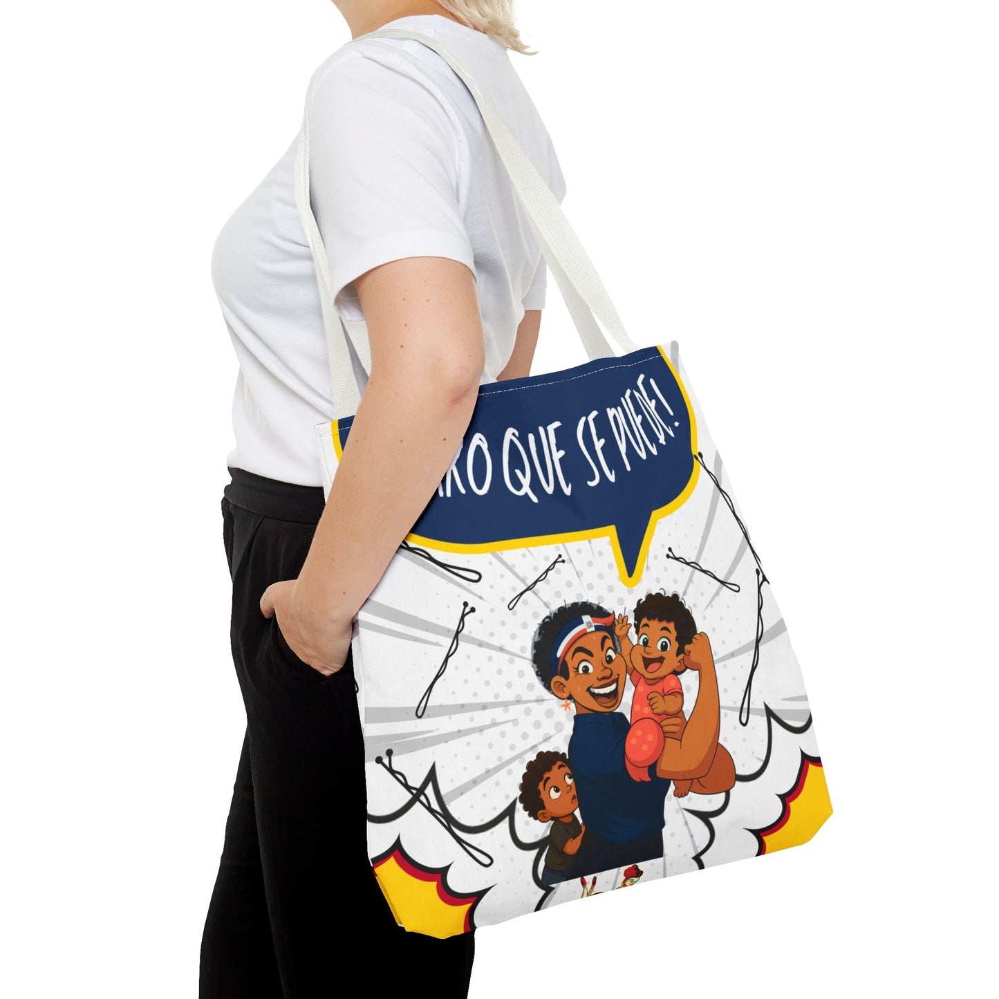 "We Can Do Anything / ¡Claro que se puede!" – Dominican Mom Power Tote Bag