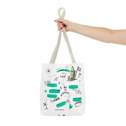 "When You Feel Sad, No Te Amargues" – Dominican Mood-Lifter Tote Bag