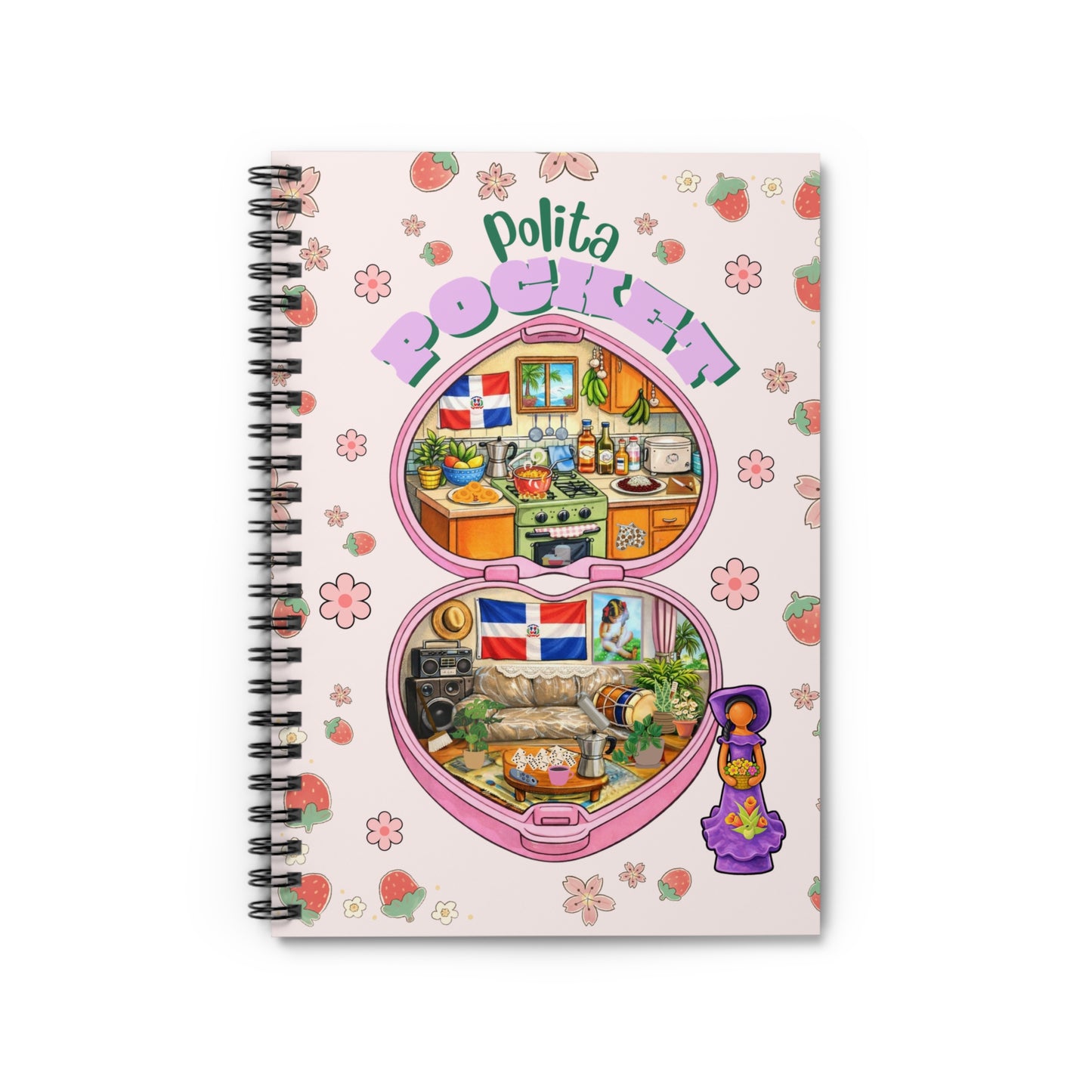 Polita Pocket Notebook — Cute 'Polita Pochette' Dominican Kitchen & Living Room View