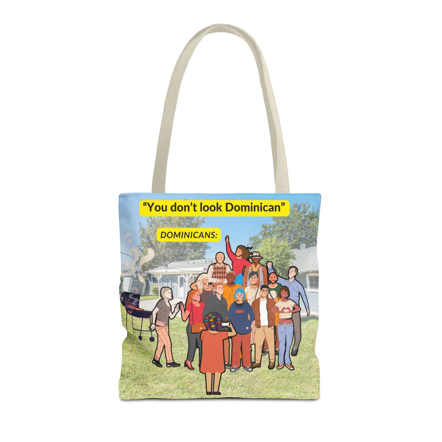 "You Don’t Look Dominican" – Tote Bag Celebrating Dominican Diversity