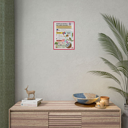 Dominican Republic Educational Rolled Poster for Kids - Fun Facts