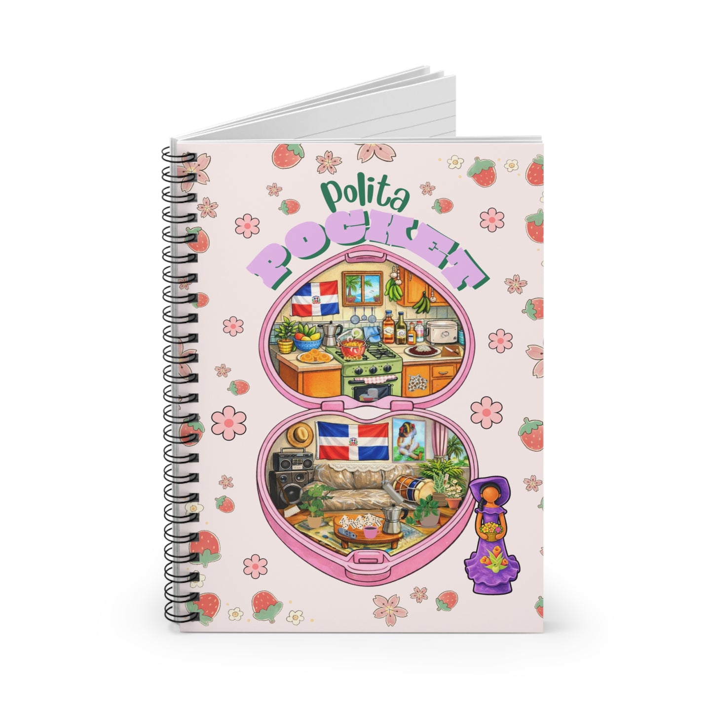 Polita Pocket Notebook — Cute 'Polita Pochette' Dominican Kitchen & Living Room View